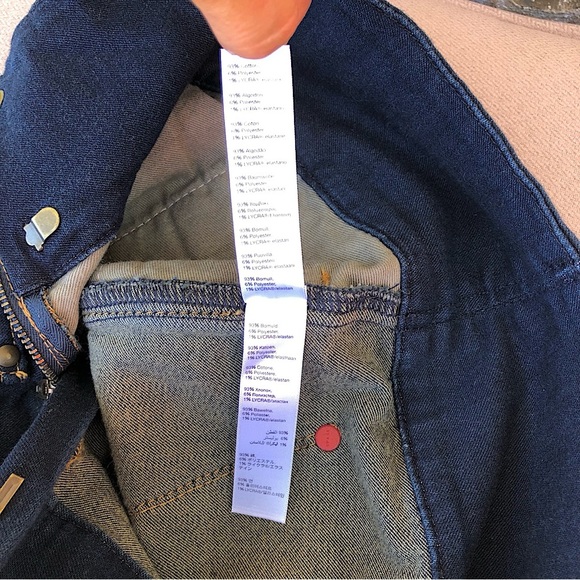 SPANX The Signature Side Zip High Waist Dark Wash Skinny Slimming Jeans 27 - Picture 14 of 16